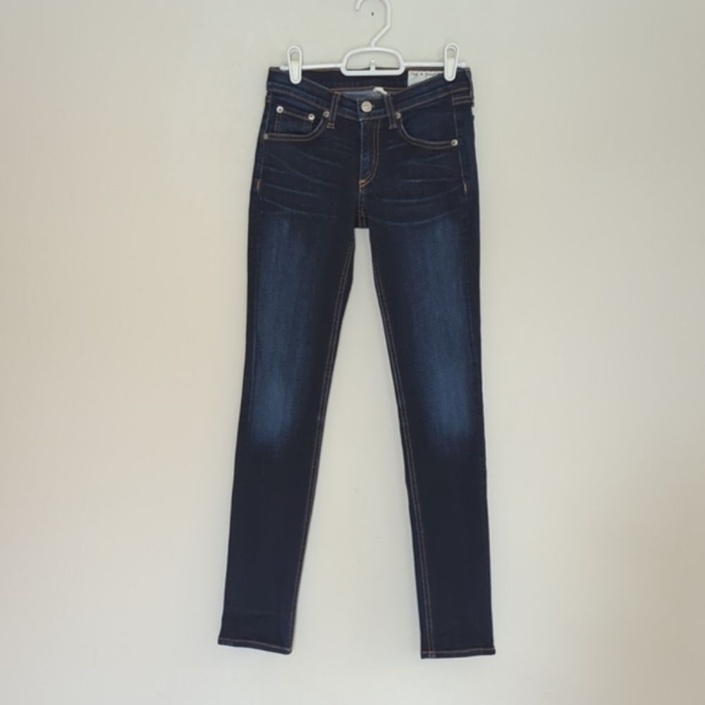 Rag & Bone Low Rise Skinny Denim Jeans Dark Wash - Size 25
